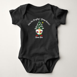 Black Baby Bodysuit Gnome Knows