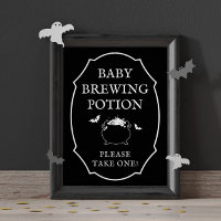 Black Baby Brewing Potion Halloween Baby Shower