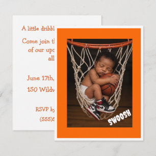 Black Baby Dribbler Shower Digital Download Invitation
