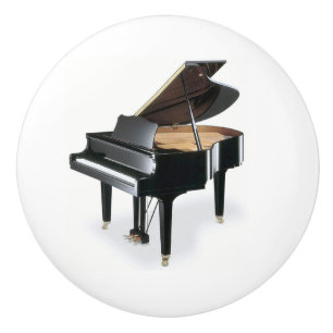 Black Baby Grand Piano Music themed Ceramic Knob