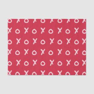 Black & Baby Pink X O XO XO's Trendy Cute Tissue Paper