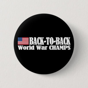 Black Back-To-Back USA Champs 6 Cm Round Badge