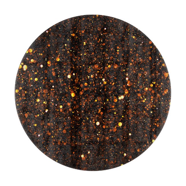 Black Background Beautiful Bokeh Cutting Board (Front)
