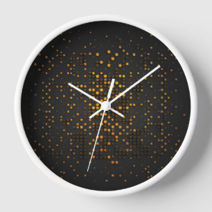 Black background clock