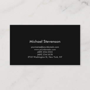 Black Background Standard Consultant Business Card