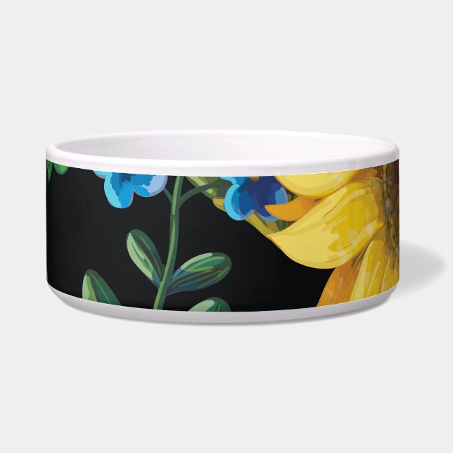 Black Background Sunflower Pattern (Front)