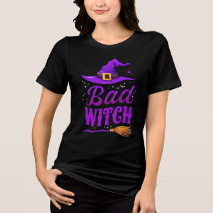Black Bad Witch Crew Neck Funny Witch Tee