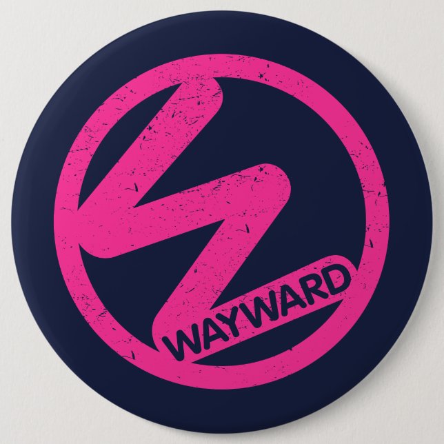Black Badge with Pink Wayward Logo  (Front)