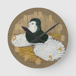Black Bald Trumpeter Clock
