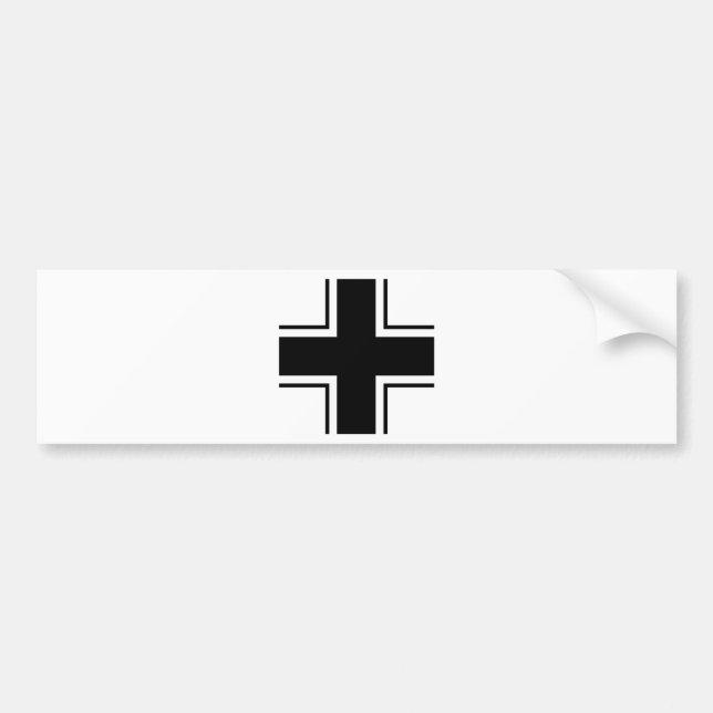 Black Balkan cross of Luftwaffe Bumper Sticker (Front)