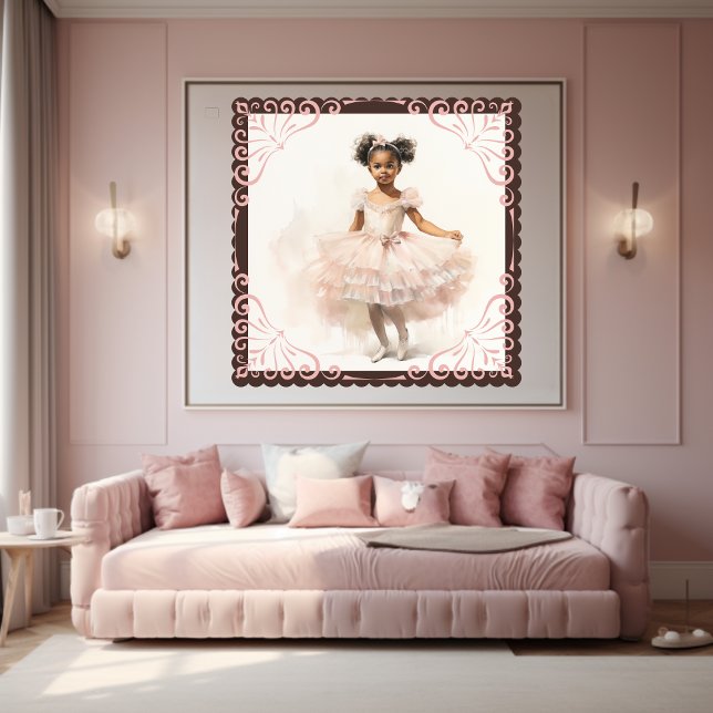 Black Ballerina, Pale Pink Tutu, Ponytails, Ribbon Poster (Creator Uploaded)
