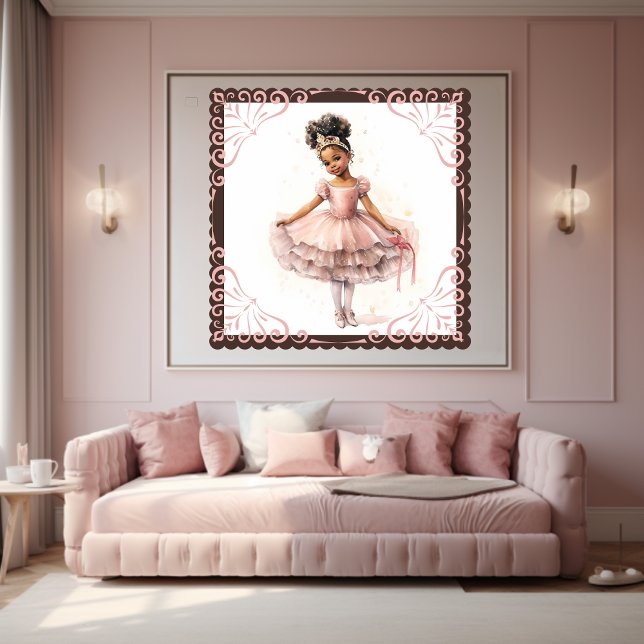 Black Ballerina, Pink Tutu, Gold Crown Poster (Creator Uploaded)