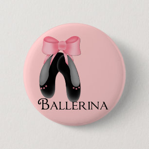 Black Ballerina Slippers 2 Button