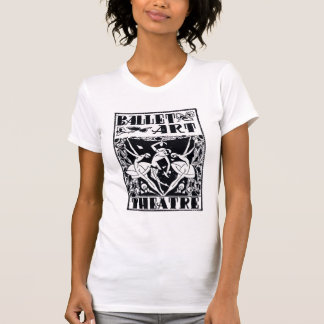 Black "BALLET ART" Womens T-shirt
