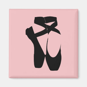 Black ballet pointe shoes magnet