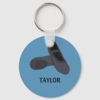 Black Ballet Shoes Blue Personalised