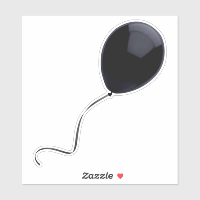 Black Balloon Sticker (Sheet)