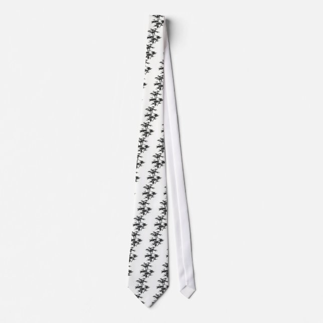 Black Bamboo Silhouette Tie (Front)