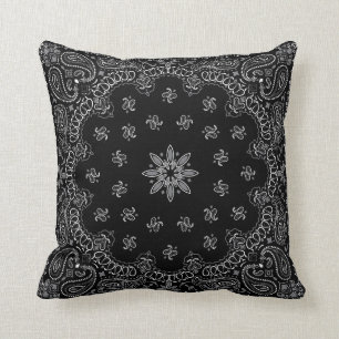 Black Bandanna Cushion