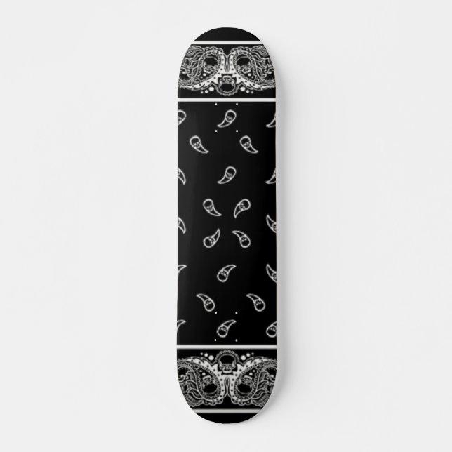 Black Bandanna Skateboard (Front)