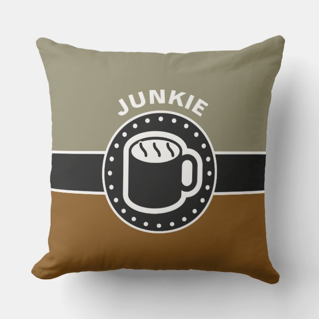 Black Banner & BROWN Rectangle + your ideas Cushion (Front)