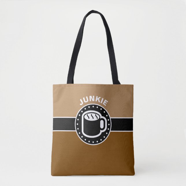 Black Banner & BROWN Rectangle + your ideas Tote Bag (Front)