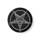 Black Baphomet Large Magnet