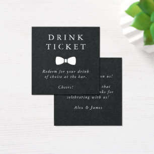 Black Bar Drink Ticket Wedding Beverage Token