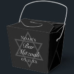 Black Bar Mitzvah Star of David Custom Fortune Favour Box<br><div class="desc">This formal black Bar Mitzvah party fortune favor box features elegant typography over a grey Star of David for a Jewish boy who is called to the Torah. Modern,  minimalist and cool gifts for a teen.</div>