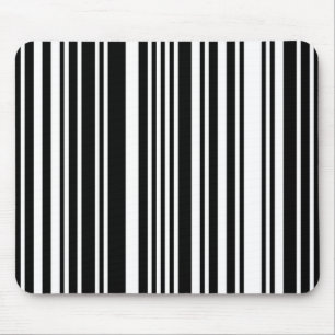 Black Barcode Mouse Pad