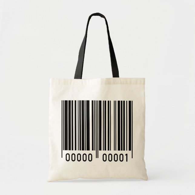 Black Barcode Tote Bag (Front)