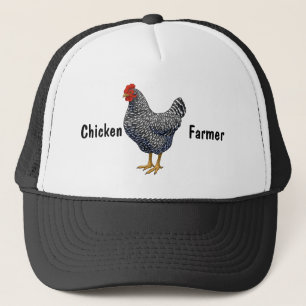 Black Barred Plymouth Rock Hen Trucker Hat