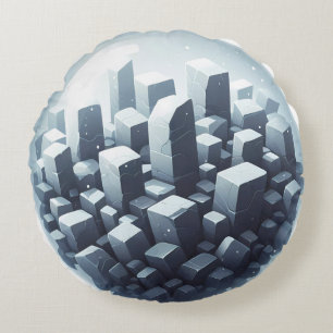 Black Basalt Stone Round Cushion