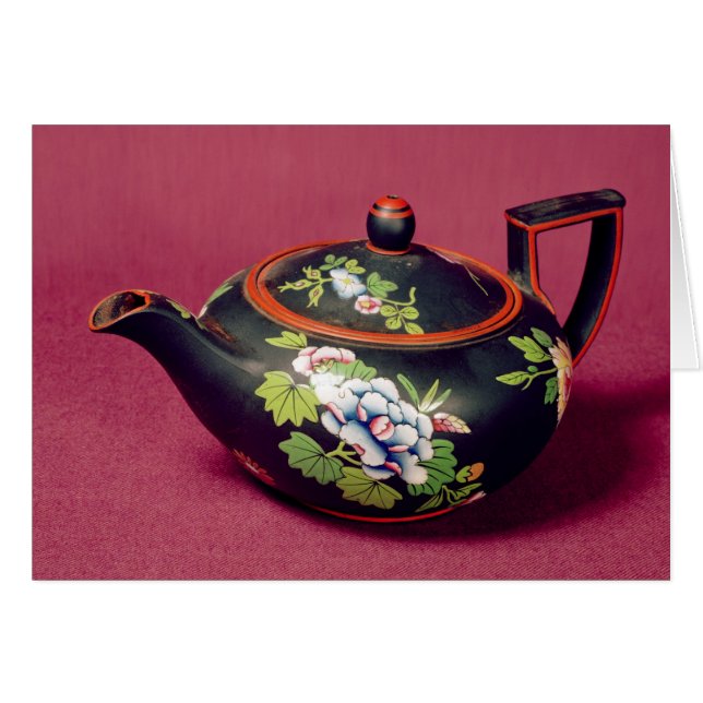 Black basalt teapot (Front Horizontal)