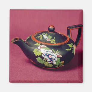 Black basalt teapot magnet