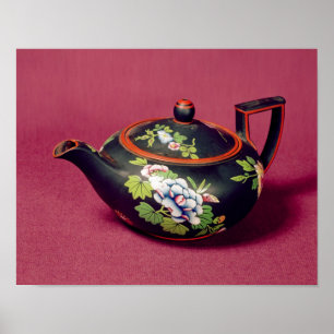 Black basalt teapot poster