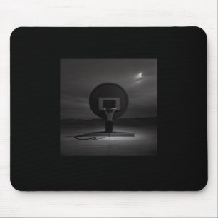 Black Basketball Hoop For Sports Lovers  Mouse Pad
