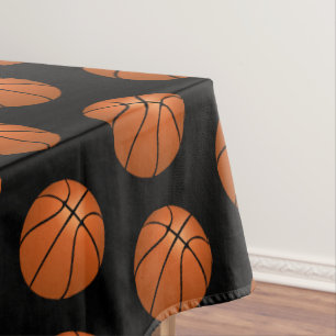Black Basketball Kids Birthday Party  Tablecloth