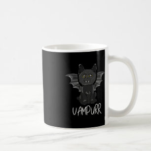 Black Bat Cat Halloween Vampire Vampurr Costume  Coffee Mug