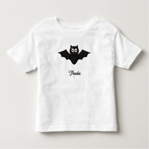 Black Bat Personalised Name Toddler T-shirt