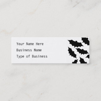 Black Bats Pattern. Mini Business Card