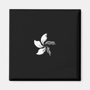 Black Bauhinia Wilted Petals Flag Hong Kong Magnet