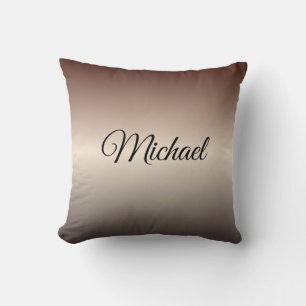 Black Bean Black Coffee and Antique White Ombre Cushion