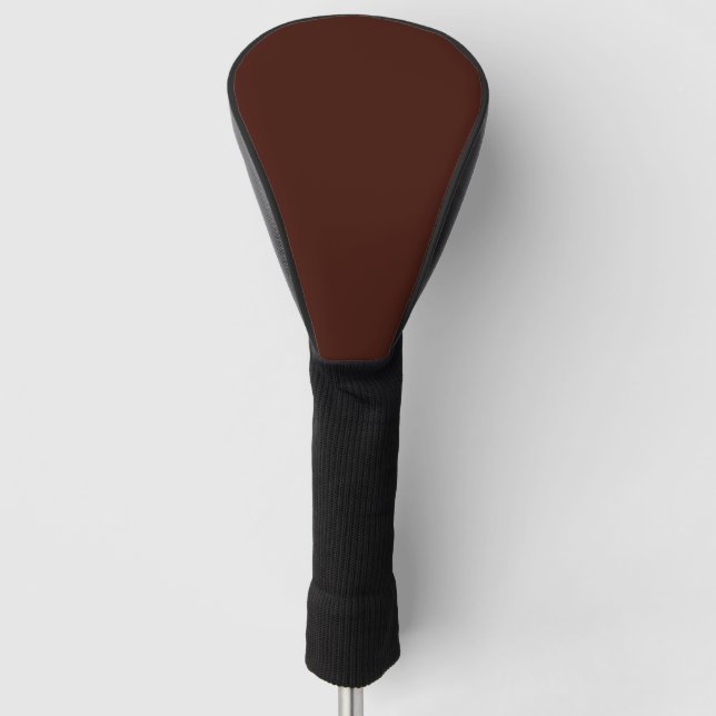 Black bean (solid colour) golf head cover (Front)