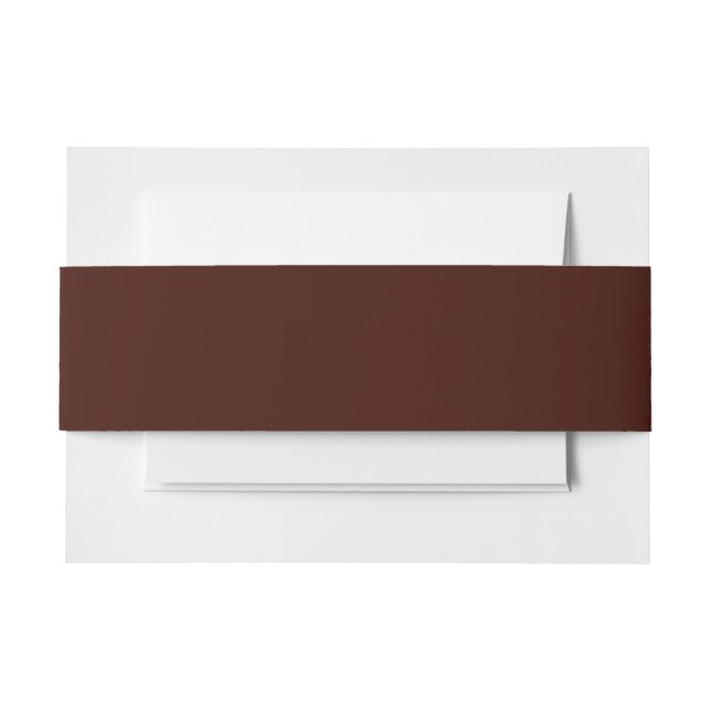 Black bean (solid colour) invitation belly band (Front Example)