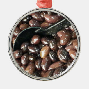 Black Beans Metal Ornament