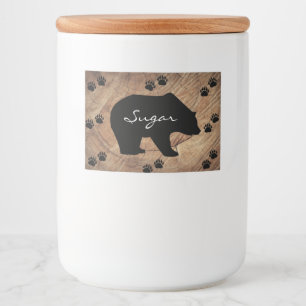 Black Bear And Bear Paws Food Label