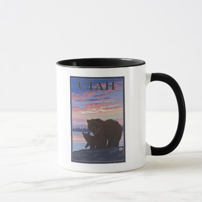 Black Bear and CubUtah Mug (Right)