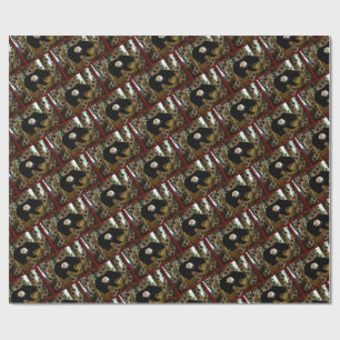 Black Bear Bald Eagle Wilderness Wrapping Paper