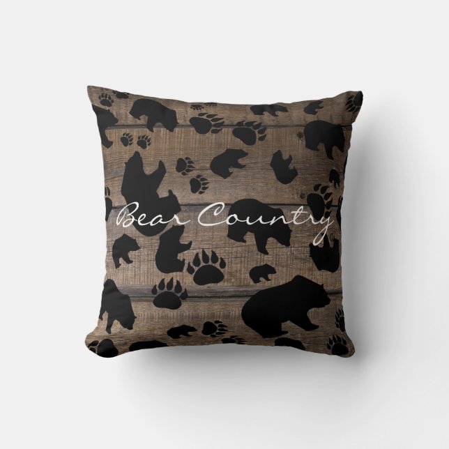 Black Bear Black Bear Paws Cushion (Front)